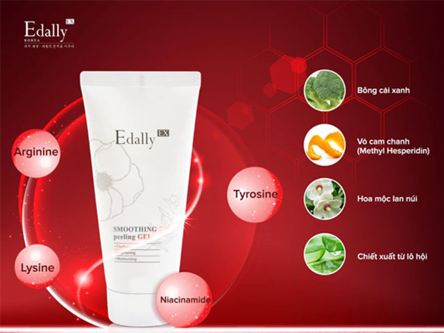 Thành phần của Gel tẩy da chết dưỡng ẩm và làm sáng da Edally EX Hàn Quốc  